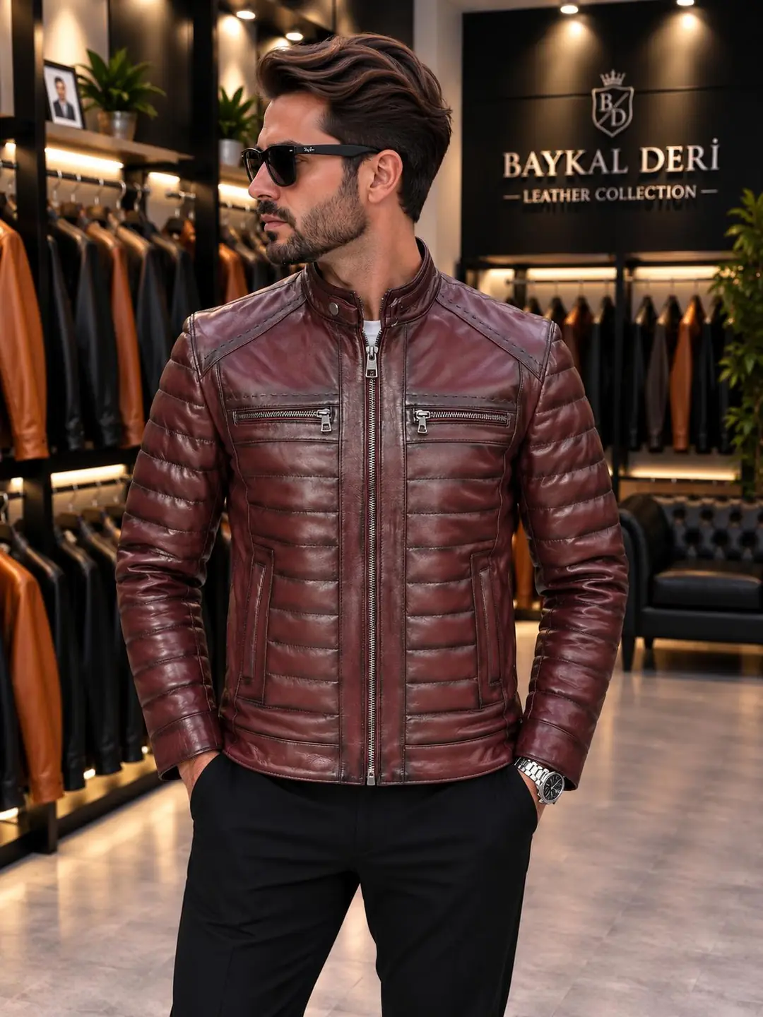 ŞİŞME MODEL DERİ MONT