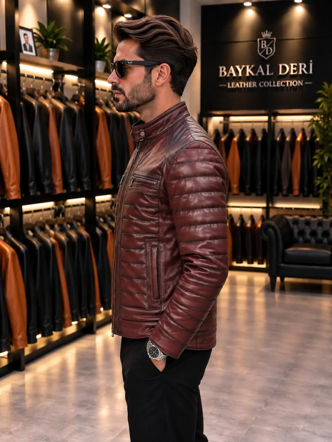 ŞİŞME MODEL DERİ MONT